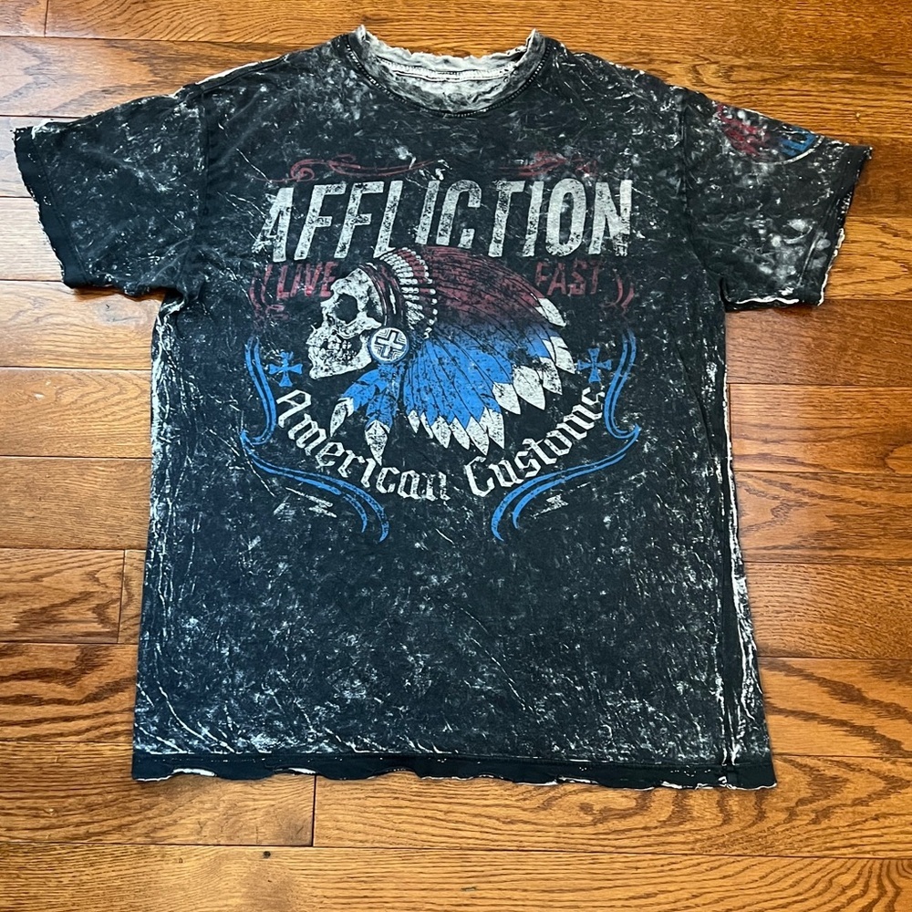 Affliction Lost Souls American Customs Live Fast Reversible Men’s